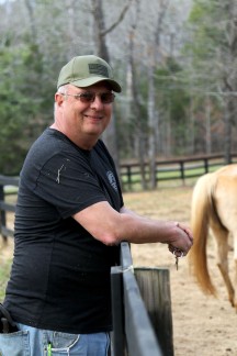 Retired Command Sgt. Maj. Sam Rhodes was diagnosed with PTSD after serving 30 straight months deployed to Iraq starting in 2003. Upon returning home, he discovered that horses helped him regroup. Now, he runs a nonprofit organization, The Warrior Outreach Ranch, that helps veterans and their families reconnect and relax by learning to deal with horses. (U.S. Army Reserve Photo by Maj. Michelle Lunato/released)